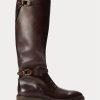 Tummanruskeat miesten Ralph Lauren Welington vasikkanahkasaappaat Tummanruskeat miesten Ralph Lauren Welington vasikkanahkasaappaat