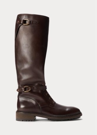 Tummanruskeat miesten Ralph Lauren Welington vasikkanahkasaappaat Tummanruskeat miesten Ralph Lauren Welington vasikkanahkasaappaat