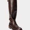 Tummanruskeat miesten Ralph Lauren Welington vasikkanahkasaappaat Tummanruskeat miesten Ralph Lauren Welington vasikkanahkasaappaat