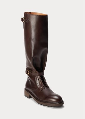 Tummanruskeat miesten Ralph Lauren Welington vasikkanahkasaappaat Tummanruskeat miesten Ralph Lauren Welington vasikkanahkasaappaat