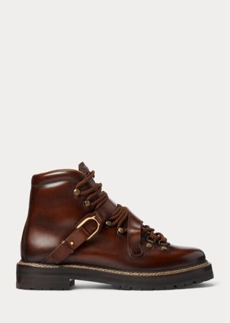 Tummanruskeat naisten Ralph Lauren Dimicia Welingtonin käsintehdyt saappaat Tummanruskeat naisten Ralph Lauren Dimicia Welingtonin käsintehdyt saappaat