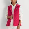 Vaaleanpunainen naisten Ralph Lauren -timanttitikattu liivi Vaaleanpunainen naisten Ralph Lauren -timanttitikattu liivi
