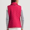 Vaaleanpunainen naisten Ralph Lauren -timanttitikattu liivi Vaaleanpunainen naisten Ralph Lauren -timanttitikattu liivi