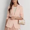 Vaaleanpunainen/vanilja naisten Ralph Lauren Nappa -nahkaiset pienet Tayler Crossbody -laukut Vaaleanpunainen/vanilja naisten Ralph Lauren Nappa -nahkaiset pienet Tayler Crossbody -laukut