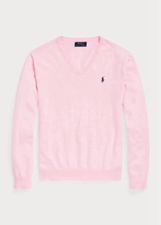 Vaaleanpunaiset miesten Ralph Lauren Slim Fit -kuvioidut puuvillaiset neulepuserot Vaaleanpunaiset miesten Ralph Lauren Slim Fit -kuvioidut puuvillaiset neulepuserot