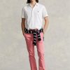 Vaaleanpunaiset miesten Ralph Lauren Stretch Slim Fit Chino -housut Vaaleanpunaiset miesten Ralph Lauren Stretch Slim Fit Chino -housut