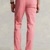 Vaaleanpunaiset miesten Ralph Lauren Stretch Slim Fit Chino -housut Vaaleanpunaiset miesten Ralph Lauren Stretch Slim Fit Chino -housut