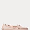 Vaaleanpunaiset naisten Ralph Lauren Barnsbury Nappa -nahkaiset ohjainloaferit Vaaleanpunaiset naisten Ralph Lauren Barnsbury Nappa -nahkaiset ohjainloaferit