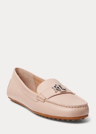 Vaaleanpunaiset naisten Ralph Lauren Barnsbury Nappa -nahkaiset ohjainloaferit Vaaleanpunaiset naisten Ralph Lauren Barnsbury Nappa -nahkaiset ohjainloaferit