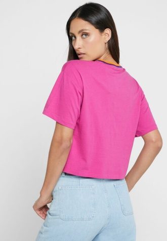 Vaaleanpunaiset naisten Ralph Lauren Crew Neck Graphic T-paidat
