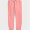Vaaleanpunaiset naisten Ralph Lauren Fleece Athletics -housut Vaaleanpunaiset naisten Ralph Lauren Fleece Athletics -housut