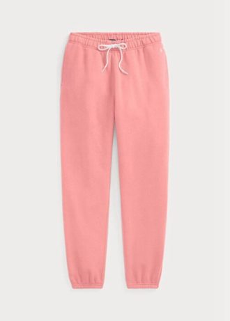 Vaaleanpunaiset naisten Ralph Lauren Fleece Athletics -housut Vaaleanpunaiset naisten Ralph Lauren Fleece Athletics -housut