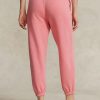 Vaaleanpunaiset naisten Ralph Lauren Fleece Athletics -housut Vaaleanpunaiset naisten Ralph Lauren Fleece Athletics -housut