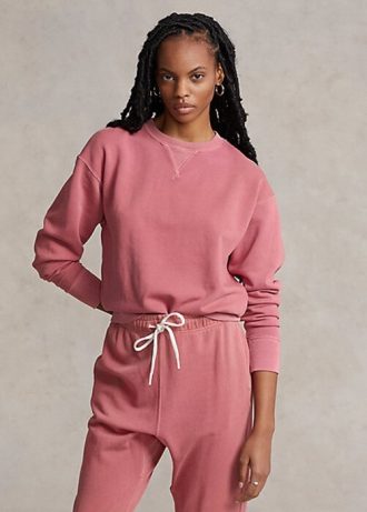 Vaaleanpunaiset naisten Ralph Lauren luomupuuvillaiset neulepuserot Vaaleanpunaiset naisten Ralph Lauren luomupuuvillaiset neulepuserot