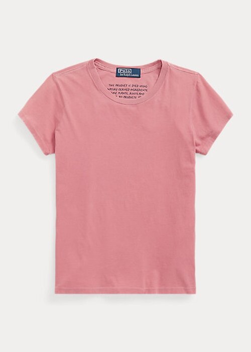 Vaaleanpunaiset Naisten Ralph Lauren Organic Cotton Crewneck T-paidat Vaaleanpunaiset Naisten Ralph Lauren Organic Cotton Crewneck T-paidat