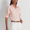 Vaaleanpunaiset naisten Ralph Lauren pellavapaidat Vaaleanpunaiset naisten Ralph Lauren pellavapaidat