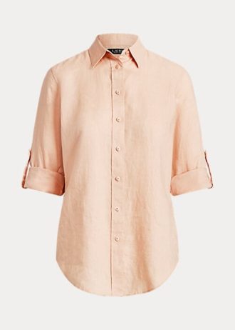 Vaaleanpunaiset naisten Ralph Lauren pellavapaidat