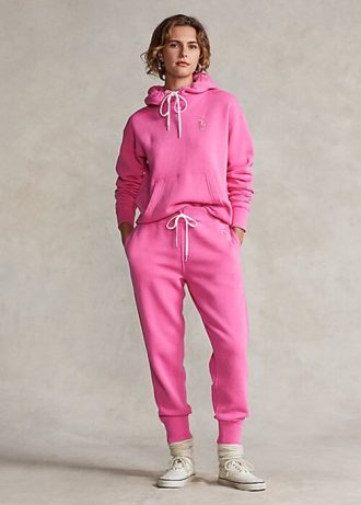 Vaaleanpunaiset naisten Ralph Lauren Pink Pony Fleece -swetarihousut