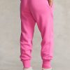 Vaaleanpunaiset naisten Ralph Lauren Pink Pony Fleece -swetarihousut Vaaleanpunaiset naisten Ralph Lauren Pink Pony Fleece -swetarihousut