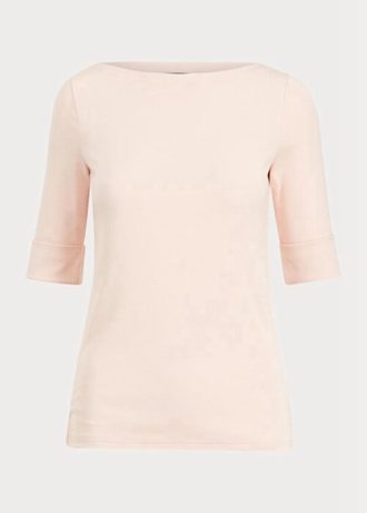 Vaaleanpunaiset naisten Ralph Lauren -puuvillaneulepuserot Vaaleanpunaiset naisten Ralph Lauren -puuvillaneulepuserot
