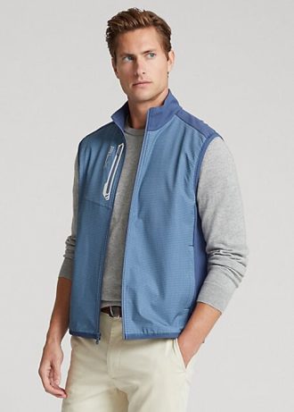 Vaaleansininen miesten Ralph Lauren Performance ranskalainen Terry-liivi