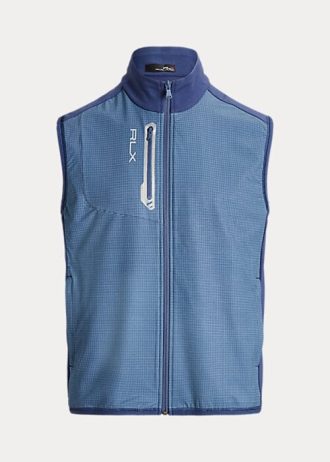 Vaaleansininen miesten Ralph Lauren Performance ranskalainen Terry-liivi