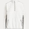 Valkoinen / harmaa naisten Ralph Lauren hybridi Quarter-zip collegepaidat Valkoinen / harmaa naisten Ralph Lauren hybridi Quarter-zip collegepaidat
