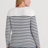 Valkoinen/laivasto Naisten Ralph Lauren Striped puuvillaiset pitkähihaiset puserot Valkoinen/laivasto Naisten Ralph Lauren Striped puuvillaiset pitkähihaiset puserot