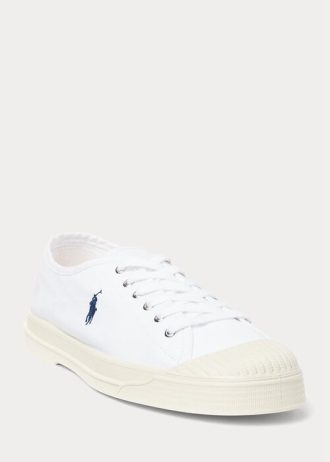 Valkoinen/laivastonsininen miesten Ralph Lauren Essence 100 Canvas -lenkkarit Valkoinen/laivastonsininen miesten Ralph Lauren Essence 100 Canvas -lenkkarit