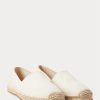 Valkoinen miesten Ralph Lauren Canvas Espadrille Valkoinen miesten Ralph Lauren Canvas Espadrille