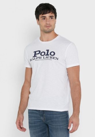 Valkoinen Miesten Ralph Lauren Chest Logo T-paidat