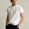 Valkoinen miesten Ralph Lauren Classic Fit Heavyweight Jersey T-paidat Valkoinen miesten Ralph Lauren Classic Fit Heavyweight Jersey T-paidat