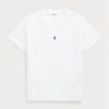 Valkoinen miesten Ralph Lauren Custom Slim Fit Crewneck T-paidat Valkoinen miesten Ralph Lauren Custom Slim Fit Crewneck T-paidat