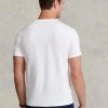Valkoinen miesten Ralph Lauren Custom Slim Fit Crewneck T-paidat Valkoinen miesten Ralph Lauren Custom Slim Fit Crewneck T-paidat