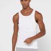 Valkoinen miesten Ralph Lauren Essential Crew Neck -liivi Valkoinen miesten Ralph Lauren Essential Crew Neck -liivi