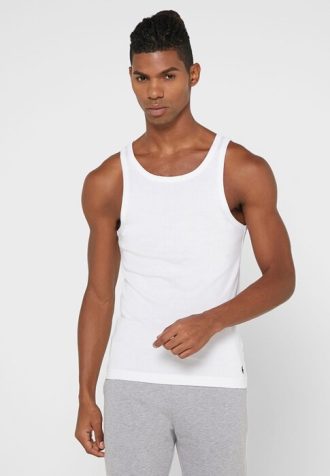 Valkoinen miesten Ralph Lauren Essential Crew Neck -liivi