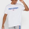Valkoinen miesten Ralph Lauren Logo Crew Neck T-paidat