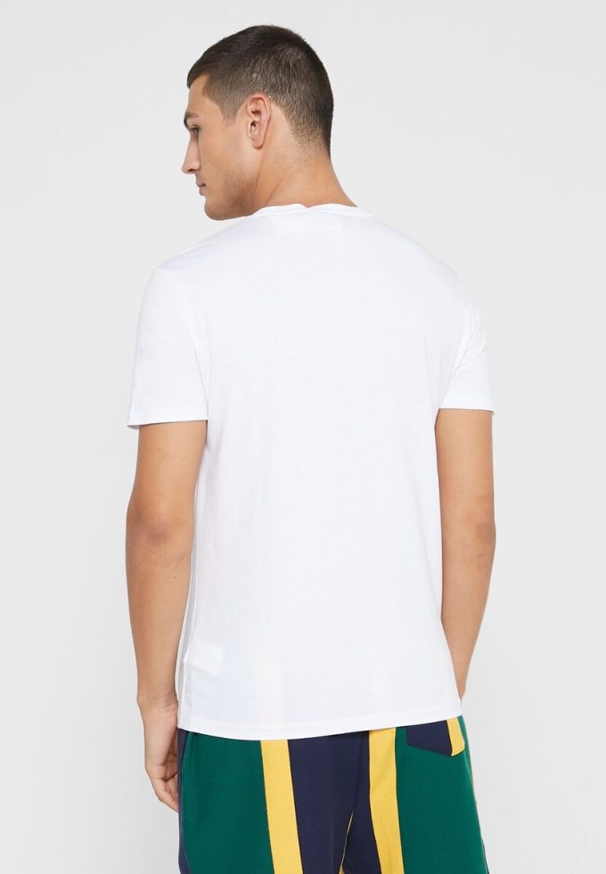 Valkoinen miesten Ralph Lauren Logo Crew Neck T-paidat