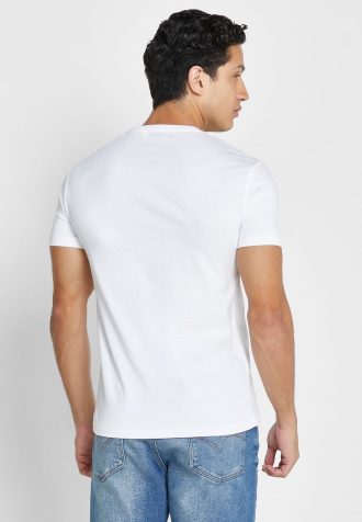 Valkoinen miesten Ralph Lauren Logo Crew Neck T-paidat