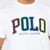 Valkoinen miesten Ralph Lauren Logo Crew Neck T-paidat Valkoinen miesten Ralph Lauren Logo Crew Neck T-paidat