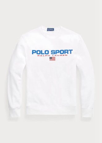 Valkoinen miesten Ralph Lauren Polo Sport Fleece -huppari