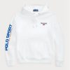 Valkoinen miesten Ralph Lauren Polo Sport fleecehuppari Valkoinen miesten Ralph Lauren Polo Sport fleecehuppari