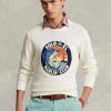 Valkoinen Miesten Ralph Lauren Puuvilla-pellava Graphic Neulepuserot