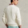 Valkoinen Miesten Ralph Lauren Puuvilla-pellava Graphic Neulepuserot
