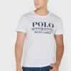 Valkoinen Miesten Ralph Lauren Slogan Crew Neck T-paidat Valkoinen Miesten Ralph Lauren Slogan Crew Neck T-paidat