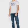 Valkoinen Miesten Ralph Lauren Slogan Crew Neck T-paidat Valkoinen Miesten Ralph Lauren Slogan Crew Neck T-paidat