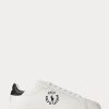 Valkoinen/musta Miesten Ralph Lauren Heritage Court II -nahkaiset tennarit Valkoinen/musta Miesten Ralph Lauren Heritage Court II -nahkaiset tennarit
