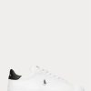 Valkoinen/musta Miesten Ralph Lauren Heritage Court II -nahkaiset tennarit Valkoinen/musta Miesten Ralph Lauren Heritage Court II -nahkaiset tennarit