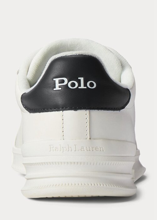 Valkoinen/musta Miesten Ralph Lauren Heritage Court II -nahkaiset tennarit Valkoinen/musta Miesten Ralph Lauren Heritage Court II -nahkaiset tennarit