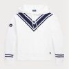 Valkoinen naisten Ralph Lauren Australian Open Cricket Fleece -huppari